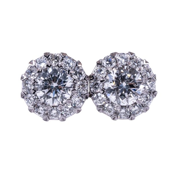 New 1.02 Carats Lab-Grown Diamond Halo Earrings