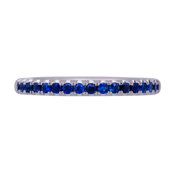 New 0.24 Carats Blue Sapphire Band