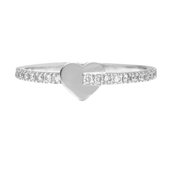 New 0.16 Carats Diamond Heart Ring