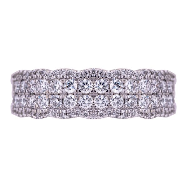 Vintage 1.25 Carats Diamond Four Row Band