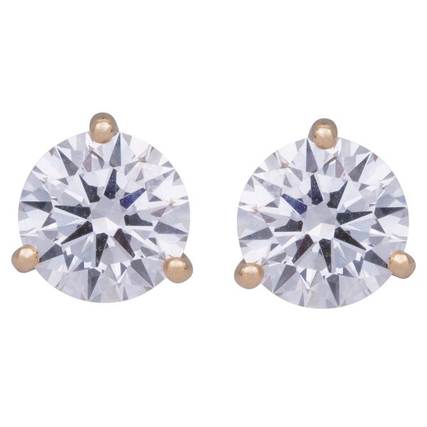 New 2.50 Carats Lab-Grown Diamond Stud Earrings