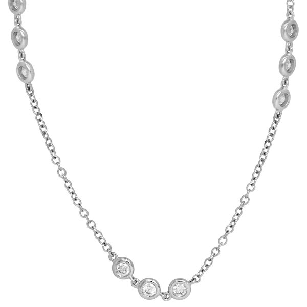 New 1.60 Carats Diamond 3-Station Necklace