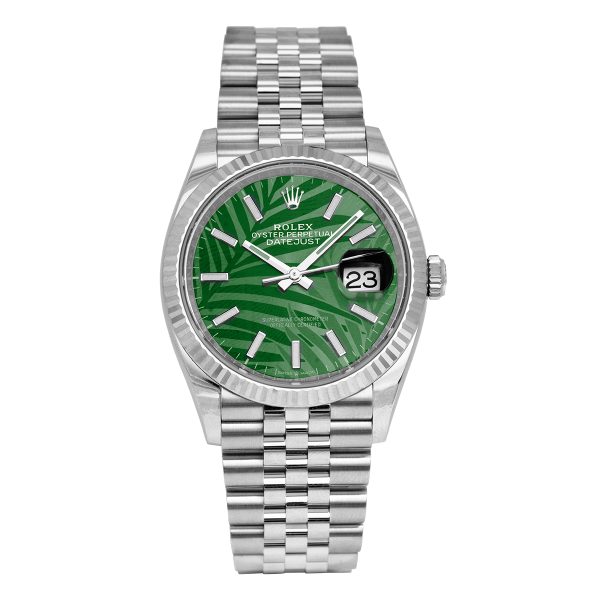 Pre-Owned Men's Rolex Green Palm Datejust Watch