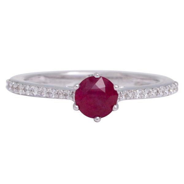 New 0.77 Carats Ruby & Diamond Ring