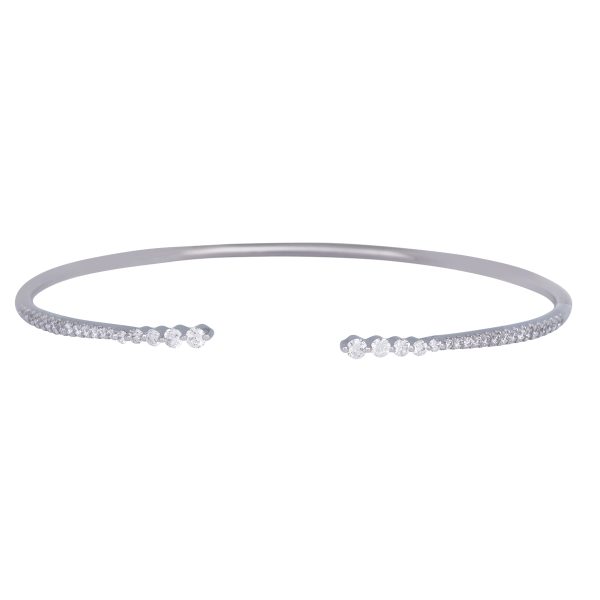 New 0.49 Carats Diamond Cuff Bracelet