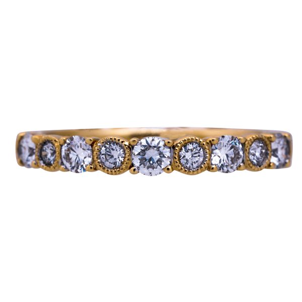 New 0.48 Carats Diamond Milgrain Ring