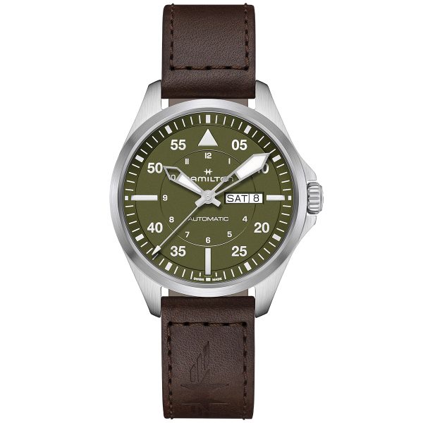 New Men's Hamilton Khaki Aviation Pilot Day Date Watch