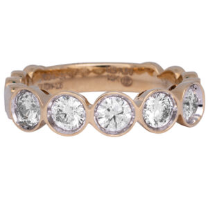 yellow gold 5-stone diamond wedding ring