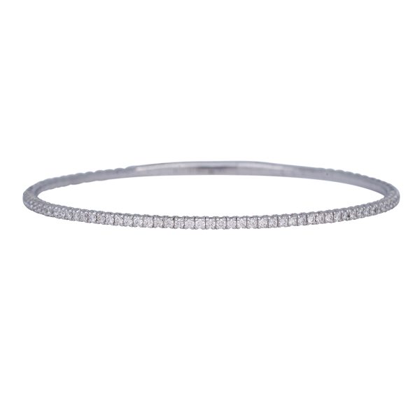 New 0.74 Carats Diamond Bangle Bracelet