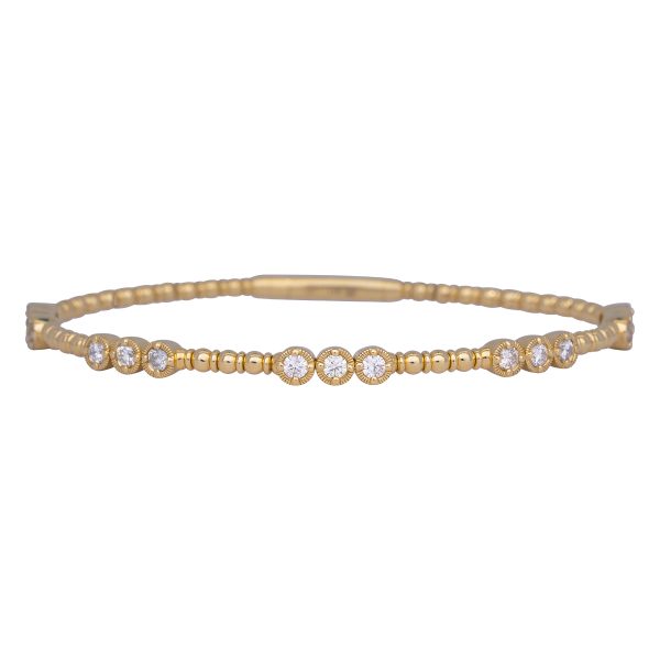 New 0.91 Carats Diamond Bangle Bracelet