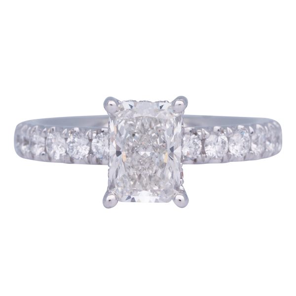 New 2.13 Carats Diamond Under-Halo Engagement Ring