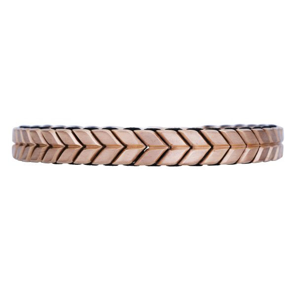 Vintage 18K Rose Gold David Yurman Chevron Woven Bracelet