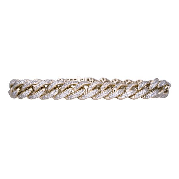 Vintage 6.65 Carats Diamond Cuban Curb Link Bracelet