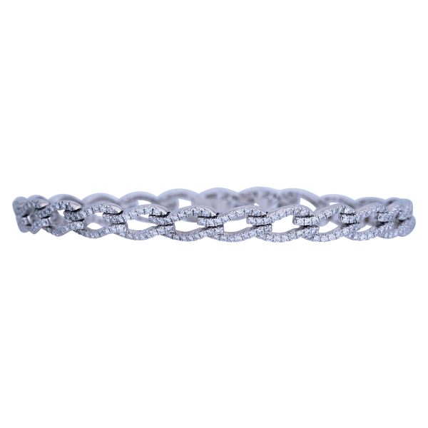 Vintage 3.00 Carats Diamond Open Link Bracelet