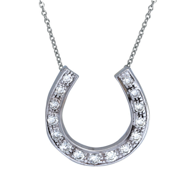 Vintage 1.40 Carats Diamond Horseshoe Pendant