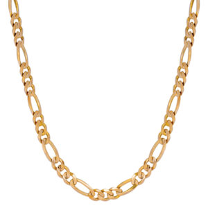 gold figaro link necklace