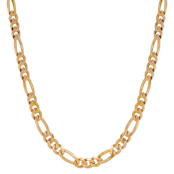 gold figaro link necklace