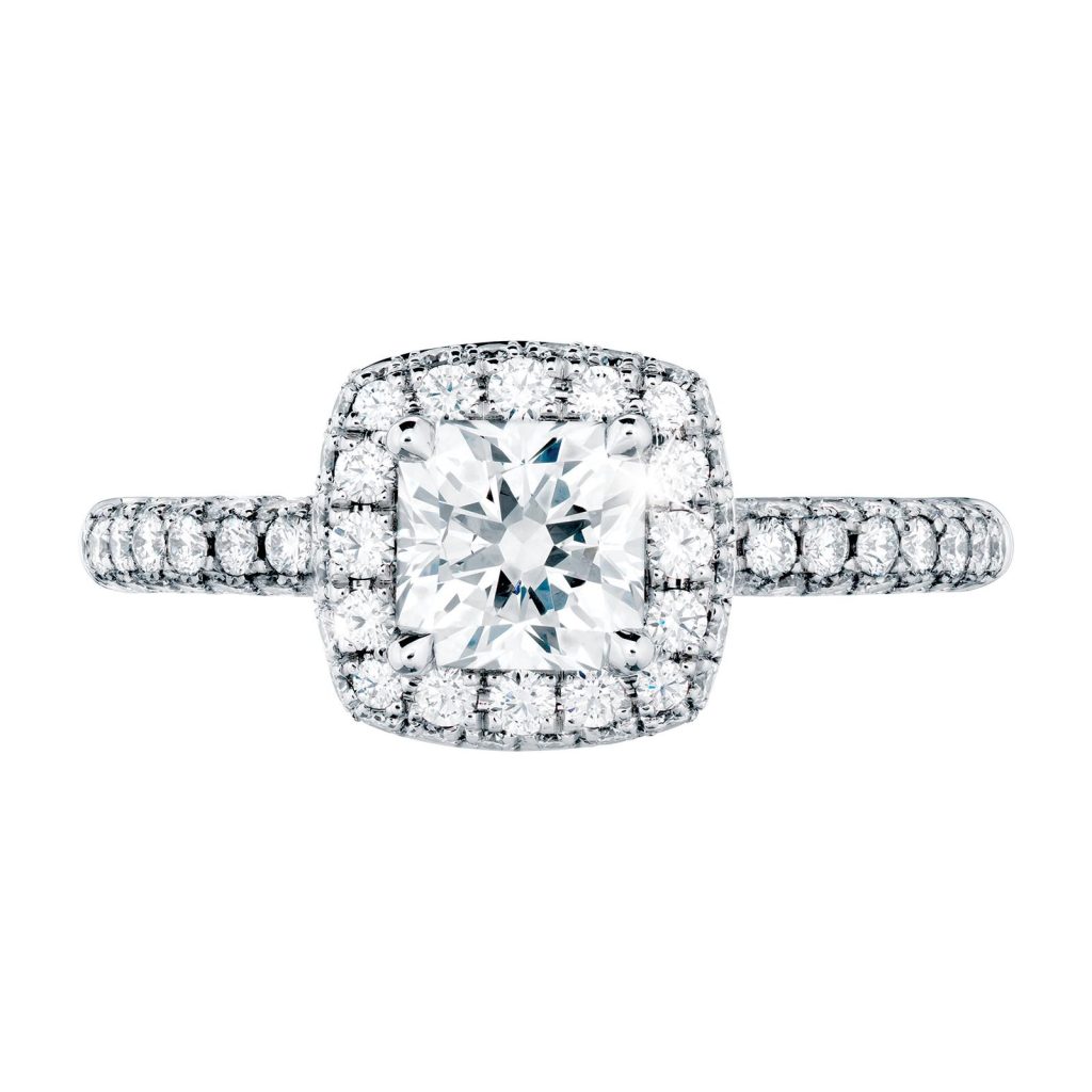 image of cushion cut halo ring classic engagement ring styles