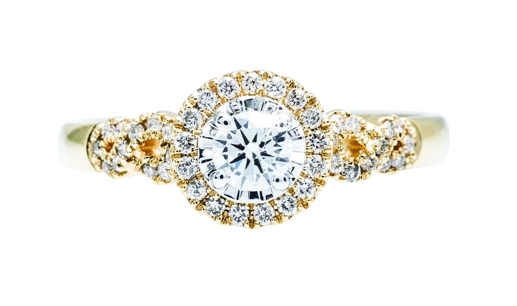 image of yellow gold engagement ring