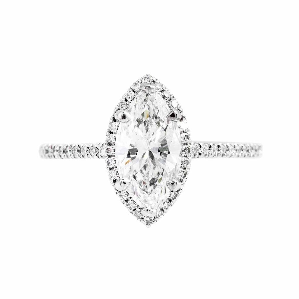 image of marquise cut diamond ring shape