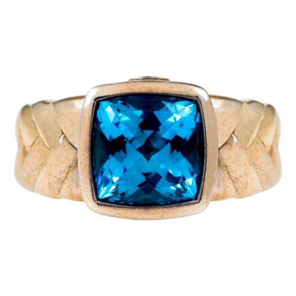 Vintage Scott Kay Blue Topaz Ring