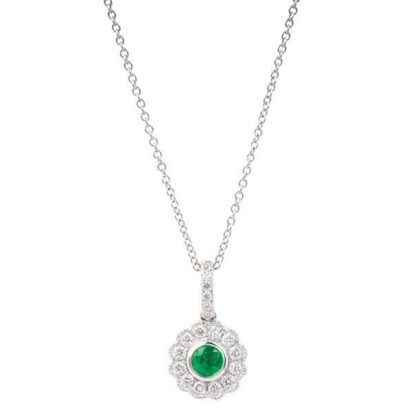 New Madison L 0.36 CTW Emerald & Diamond Pendant