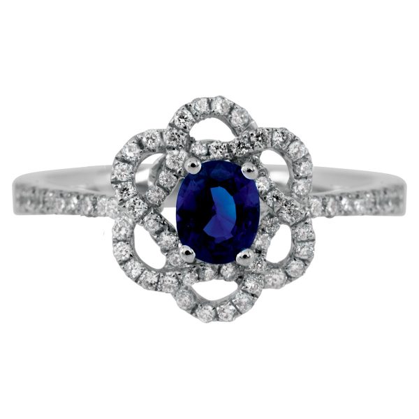 New Madison L 0.73 CTW Diamond & Sapphire Ring