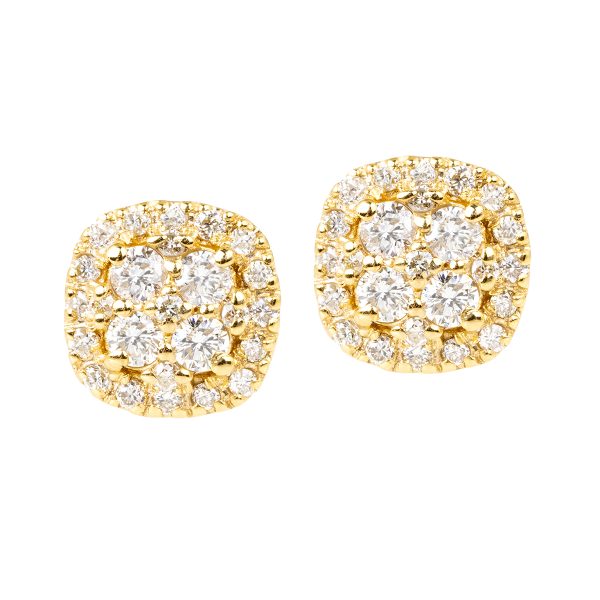 Vintage 1.05 CTW Diamond Stud Earrings