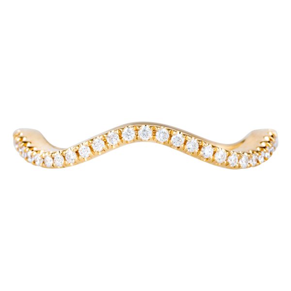 New Venetti 0.19 Carats Diamond Curved Anniversary Band