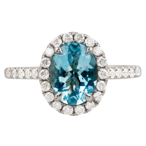 Vintage 1.90 CTW Diamond & Aquamarine Ring