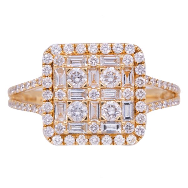 Vintage 0.95 CTW Diamond Halo Ring