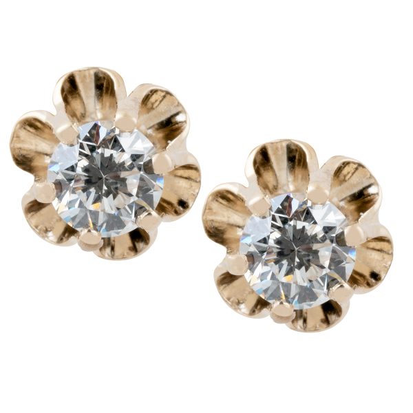 Vintage 0.40 CTW Diamond Stud Earrings