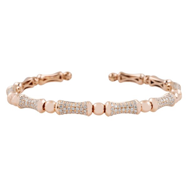 New 2.00 CTW Diamond Bamboo Bangle