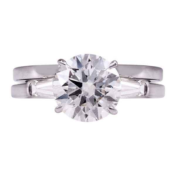 New 4.03 CTW Lab-Grown Diamond 3-Stone Wedding Ring Set