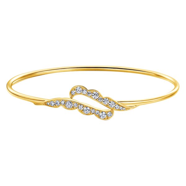 New Hearts On Fire 0.62 Carats Diamond Lorelei Ribbon Flexi Bangle