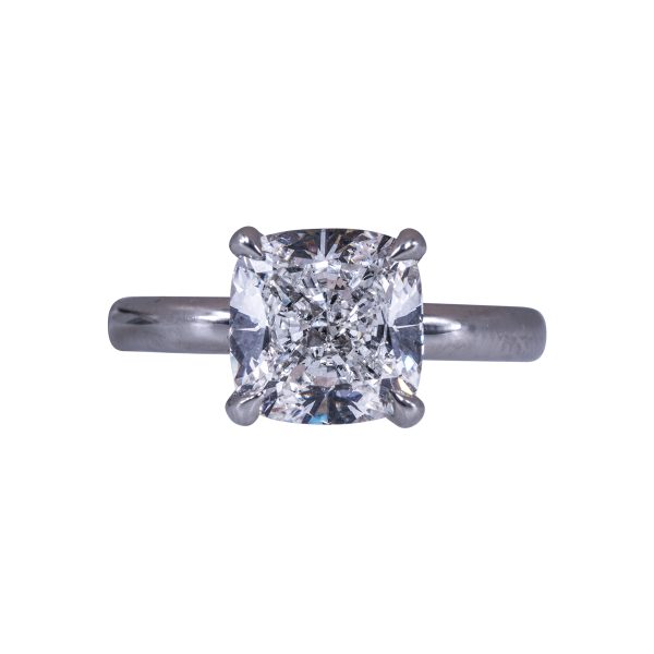 New 4.12 CT Lab-Grown Cushion Diamond Solitaire Engagement Ring