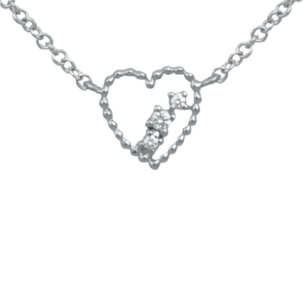 New Venetti 0.03 CTW Diamond Heart Necklace