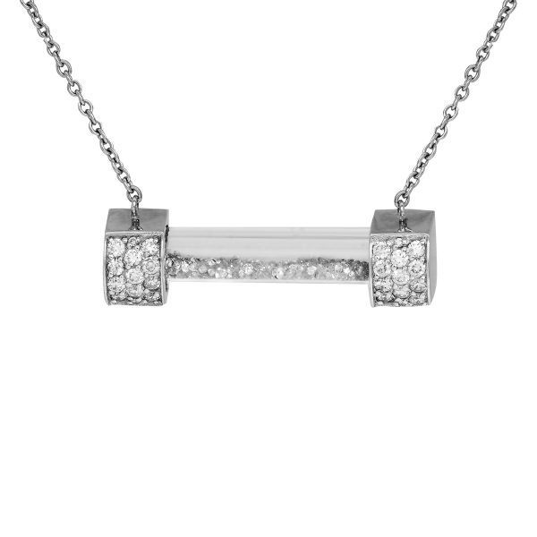 Vintage JBH 2.00 Carats Floating Diamonds Station Necklace