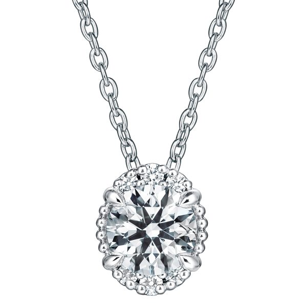 New Hearts On Fire 0.63 Carats Diamond Ellipse Pendant