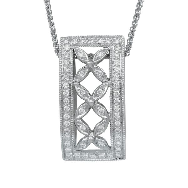 Vintage 0.31 CTW Diamond Slide Pendant