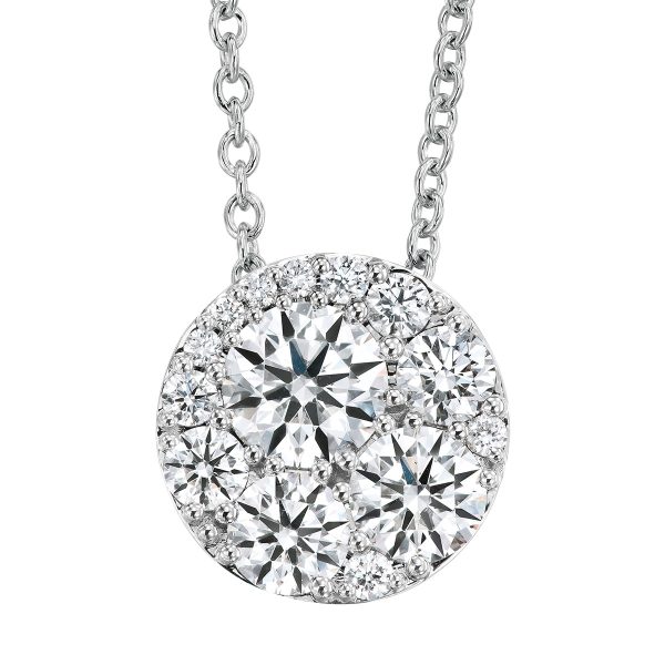 New Hearts On Fire 1.53 Carats Diamond Tessa Circle Necklace