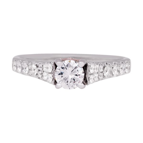 Vintage 1.27 Carats Diamond Cathedral Engagement Ring