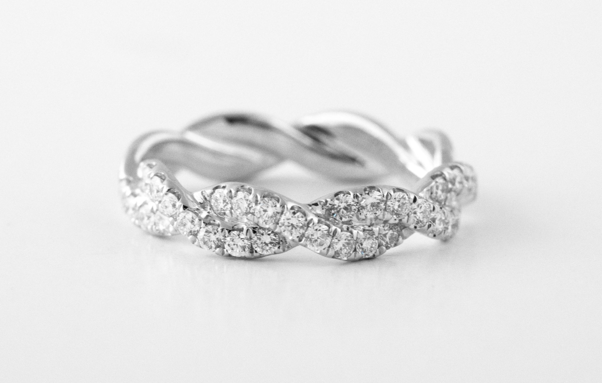 Diamond band engagement ring