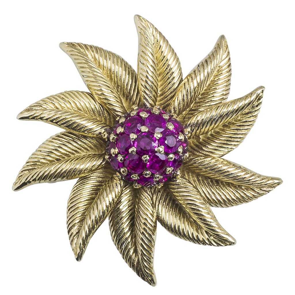 image of July birthstone flower brooch