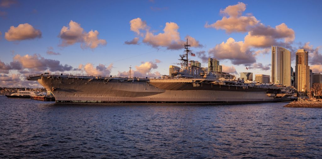 picture of ships at San Diego's Seaport Village