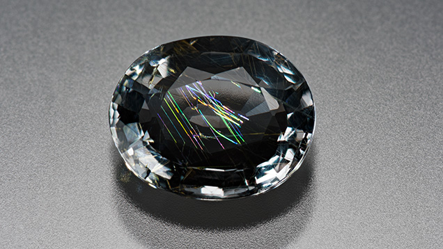 Round cut musgravite gemstone.