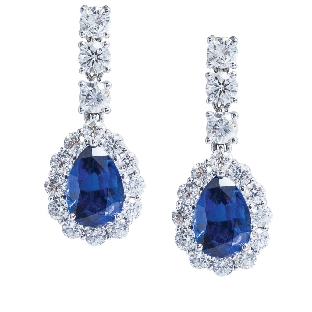 image of sapphire earrings september birthstone