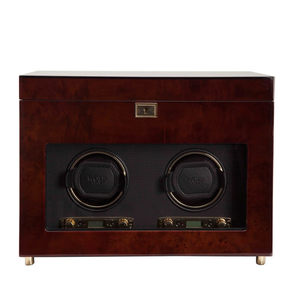 Wolf designs dual watch winder.