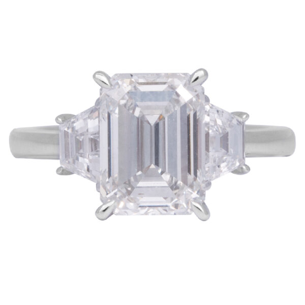 New 5.00 Carats Lab-Grown Diamond 3-Stone Engagement Ring